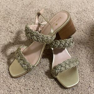 Kate Spade Metallic Braided Heels